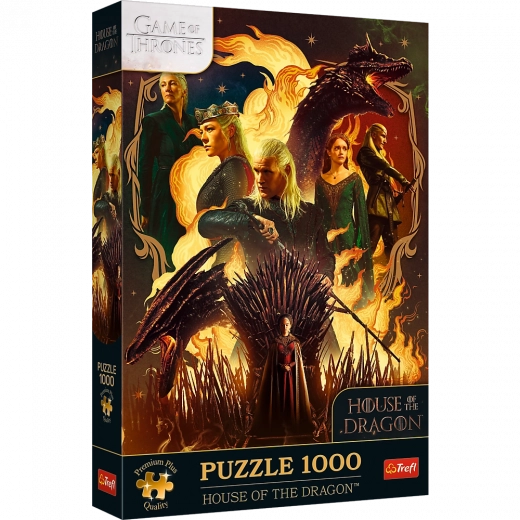 Puzzle TREFL Premium Plus Hra o tróny: Rod draka 1000 dielikov