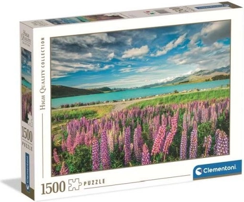 Puzzle Clementoni Vlčí bôb pri jazere Tekapo, 1500 dielikov