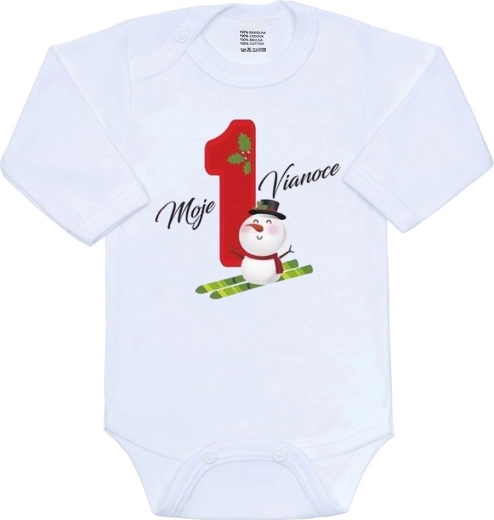 Dojčenské body New Baby moje prvé Vianoce, veľkosť 56 (0–3 mesiace)