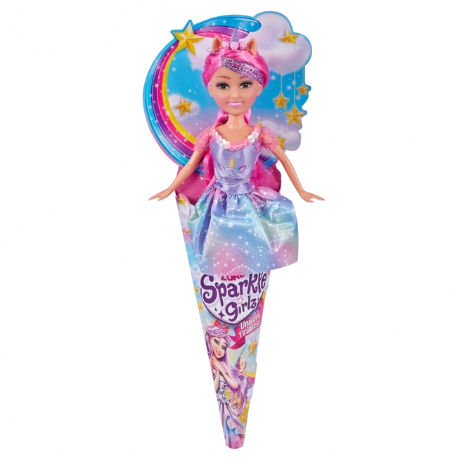 Bábika víla jednorožec SPARKLE GIRLZ 28 cm v kornútku