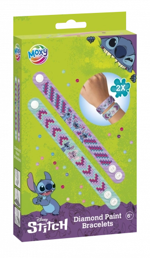 Diamantové maľovanie - výroba náramkov s motívom Stitch