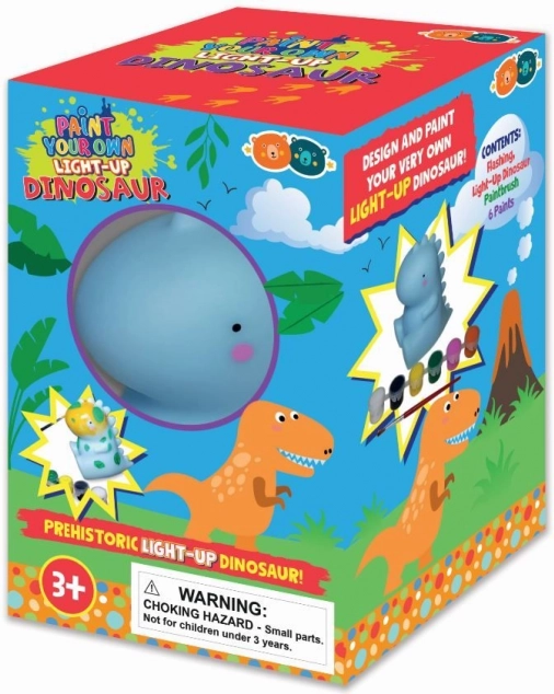 Svietiaci dinosaurus na vymaľovanie
