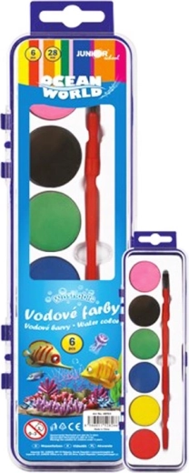 Vodové farby Ocean World – 6 farieb