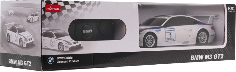 Diaľkovo ovládané auto BMW M3 1:24 (biele) od RASTAR