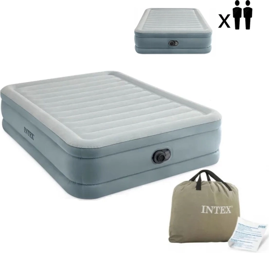 Nafukovacia dvojlôžková matrac 203 × 152 × 46 cm s vstavanou elektrickou pumpou INTEX