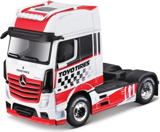 Maisto Mercedes-Benz Actros 1851 červeno-biely model 1:64