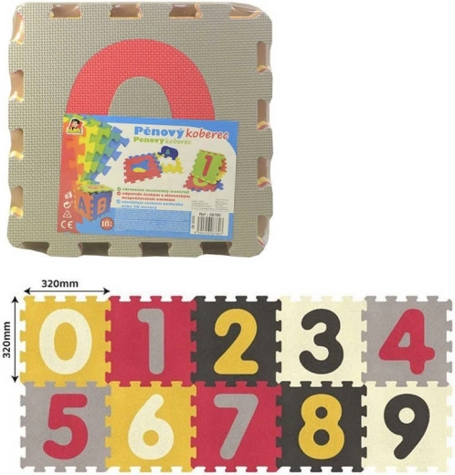 Mäkké penové puzzle s číslami pre deti 10 dielov