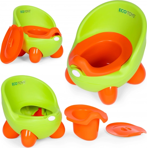 Detský nočník ECOTOYS so zelenou vyberateľnou vložkou