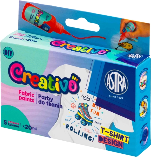 Farby na textil ASTRA CREATIVO 5×20 ml