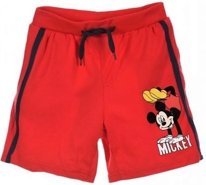 Červené bavlnené bermudy Mickey