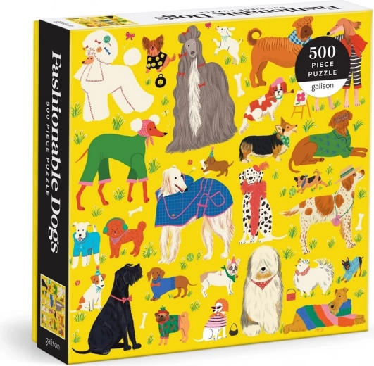 Puzzle štýloví psi 500 dielikov