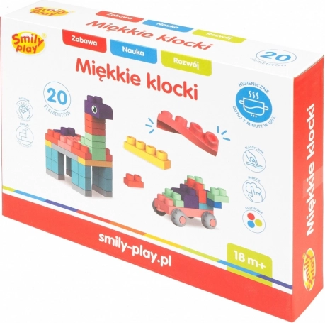 mäkké stavebné kocky – sada 20 dielikov