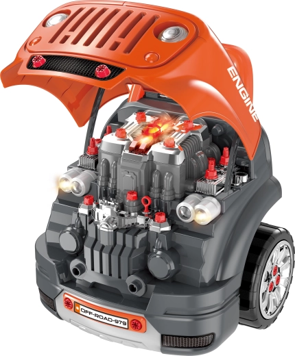 Otváracia kapota a realistický motor