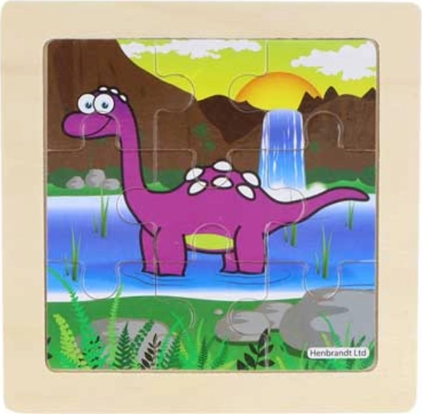 Drevené puzzle Dinosaurus 9 dielov