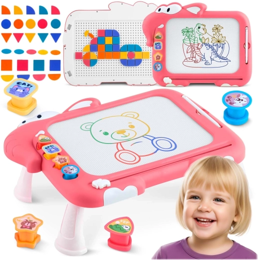 Magnetická kresliaca tabuľa a tangramový stolík pre deti 3v1 RICOKIDS