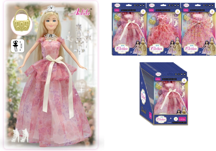 Elegantné šaty pre bábiky 30 cm – viac druhov