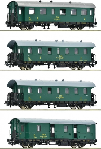 Sada osobných vozňov ČSD pre modelovú železnicu