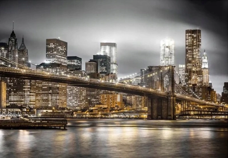 Maľovanie podľa čísel Brooklynský most v New Yorku 40 × 50 cm