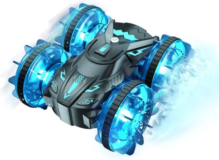 Drivero RC obojživelný offroad – modré diaľkovo ovládané auto do vody aj terénu