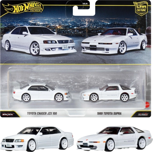 Hot Wheels Premium sada 2 áut Toyota Chaser JZX100 a Toyota Supra 1989
