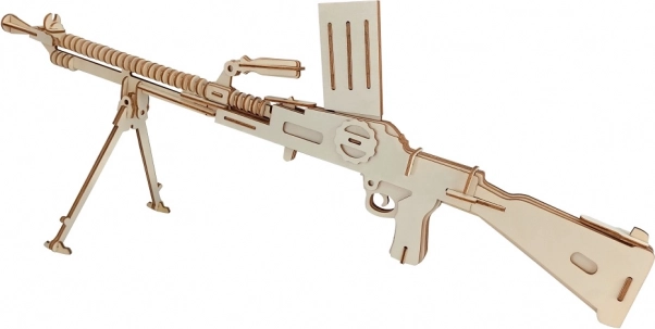 Woodcraft drevené 3D puzzle – ľahký guľomet