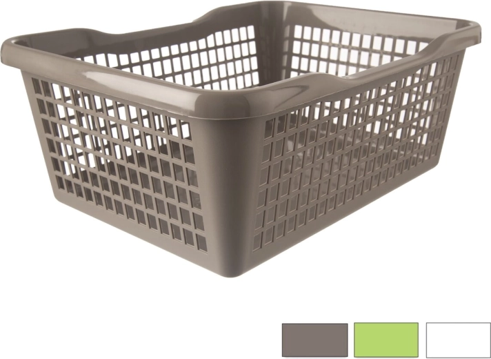 Plastový úložný košík 42 × 32 × 17 cm (mix farieb)