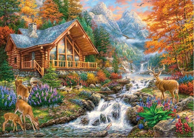 Puzzle pokoj vysoko v horách 1000 dielikov