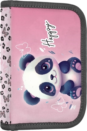 Školský peračník s 2 chlopňami Panda, prázdny