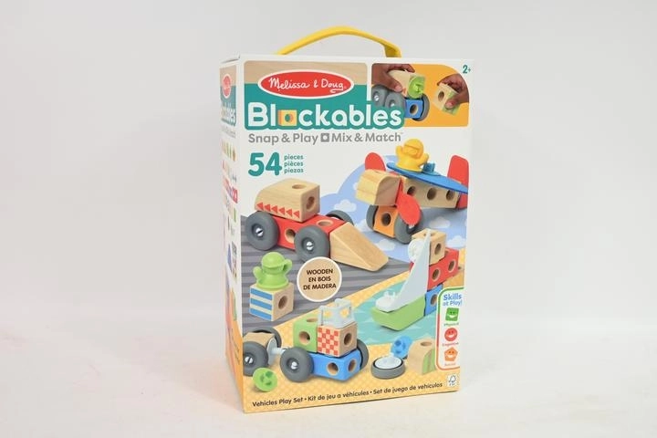Melissa & Doug Blockables drevené stavebné kocky – vozidlá
