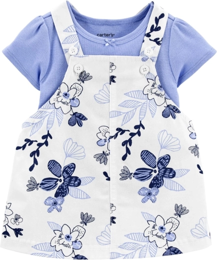 Carter's 2-dielny set: body s krátkym rukávom a šaty na traky pre dievča – NB/ veľ. 56