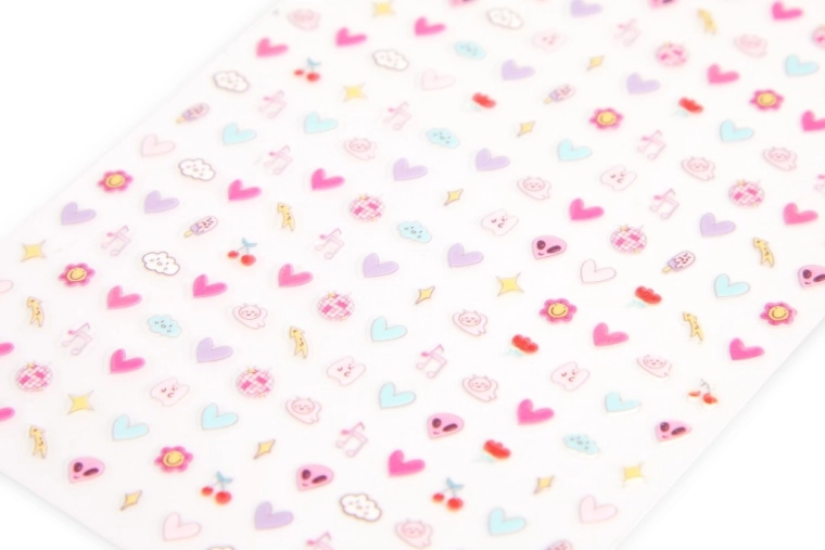 Lesklé drobné samolepky