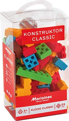 Klasické mäkké stavebnice s 55 dielikmi