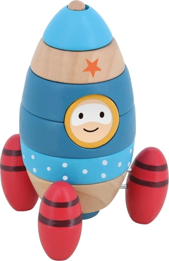 Vilac drevená nasadzovacia veža raketa s prekvapením