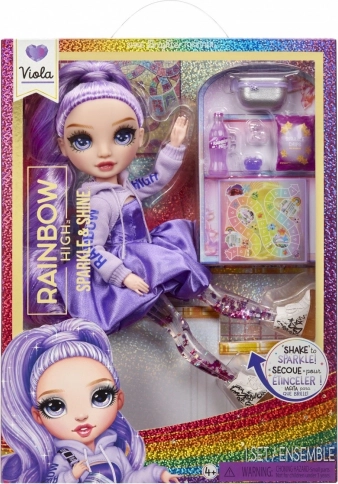 Bábika Rainbow High Sparkle & Shine Viola s fialovými vlasmi