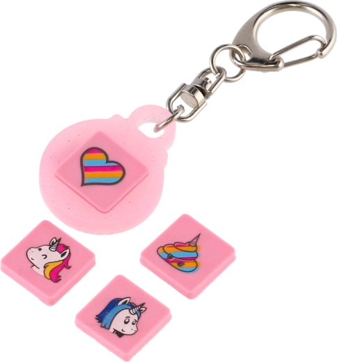 Kľúčenka Pixie Crew Glitternox ružová so 4 multipixelmi
