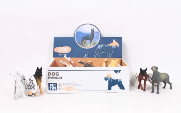 Dog Paradise realistické figúrky psov 12,5 cm (12 ks)