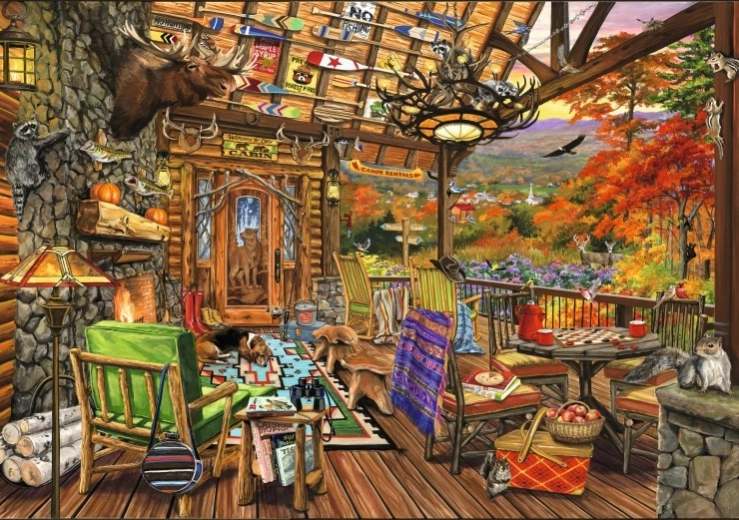 BLUEBIRD puzzle Adirondacková veranda 2000 dielikov