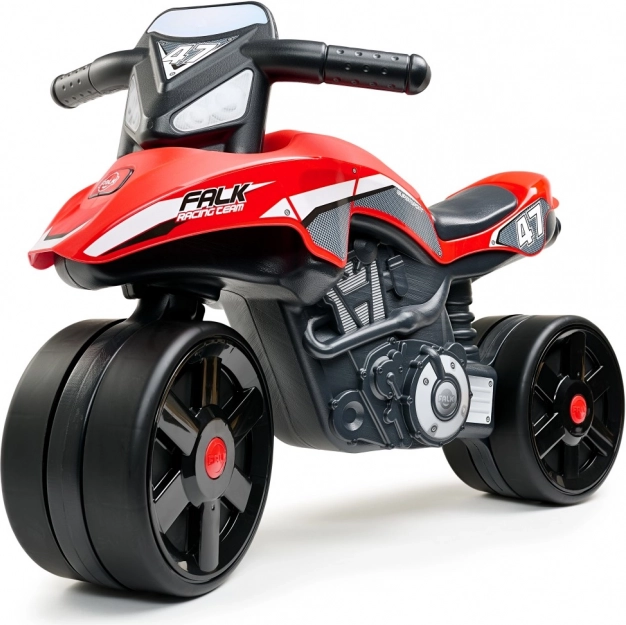 Červená detská motorka FALK Racing Team pre deti od 1 roka