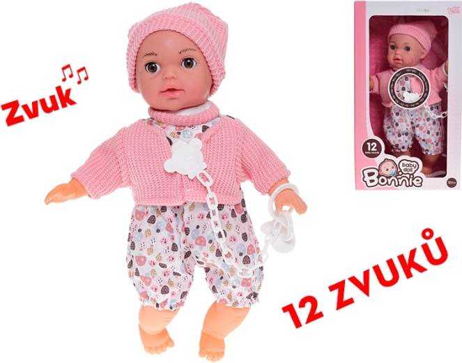 Interaktívna bábika 30 cm s žmurkajúcimi očami a zvukmi