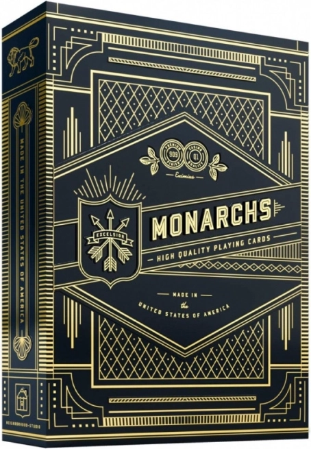 Hracie karty Monarchs čierne