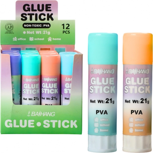 Kancelárska školská lepiaca tyčinka pastelová 21g