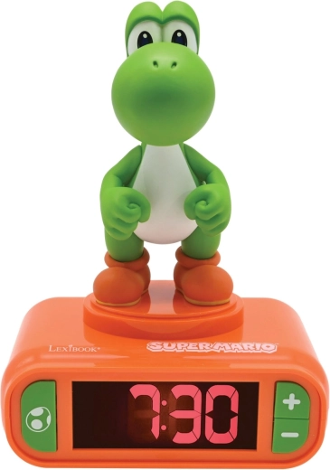 Lexibook budík Super Mario s figúrkou Yoshi a zvukmi