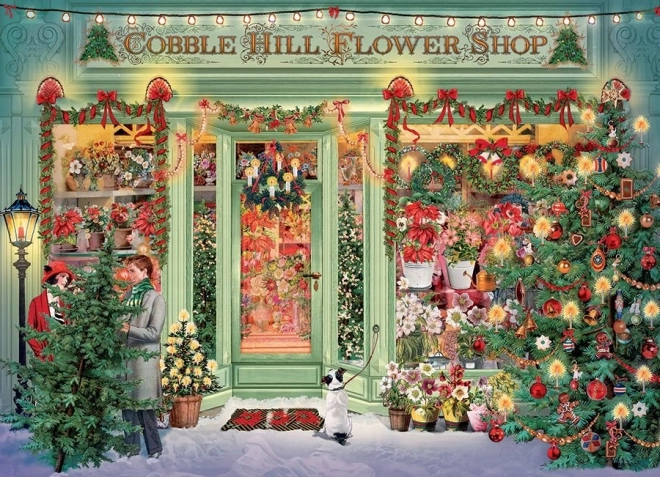 Cobble Hill puzzle Vianočné kvetinárstvo 1000 dielikov