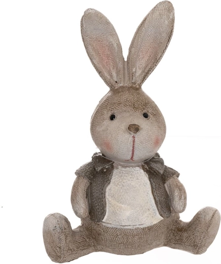Keramická dekorácia zajac béžový 14 cm