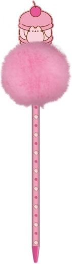 Pusheen guľôčkové pero s pompomom