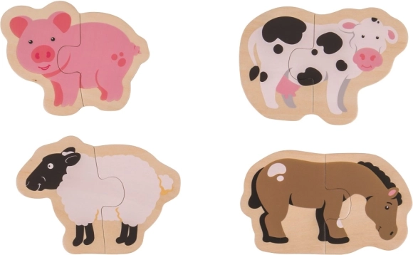Bigjigs Toys ľahké puzzle Farmárske zvieratká