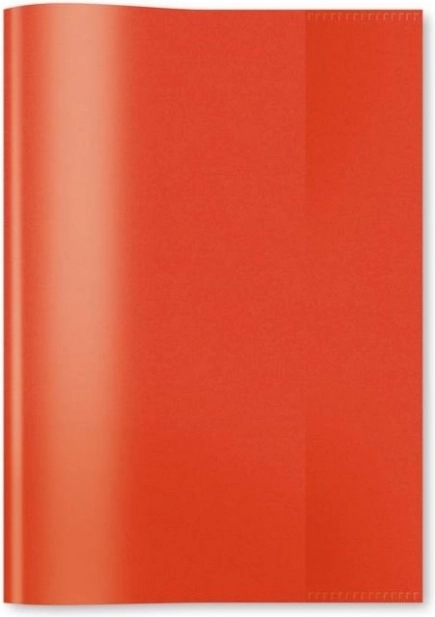 Červený transparentný obal na zošit A4