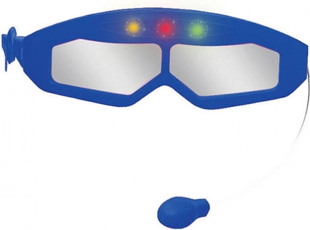 Okuliare s mikrofónom a svetelnými efektmi