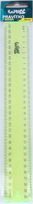 Priehľadné neonové pravítko 30 cm