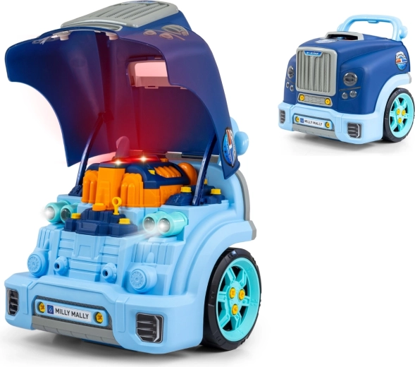 Rozoberateľný motor Milly Mally N-GINE, modrý